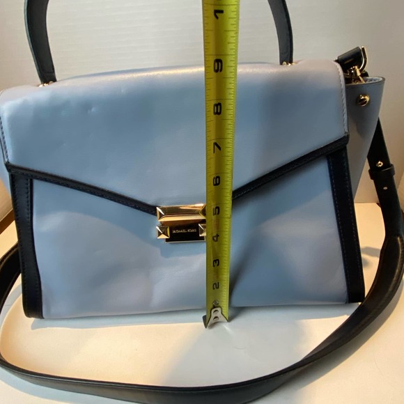 Michael Kors Whitney Blue Leather Handbag - Picture 11 of 16
